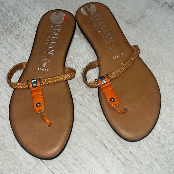 Italian Shoemakers Soft Leather sandal size 6 37 - Picture 1 of 4
